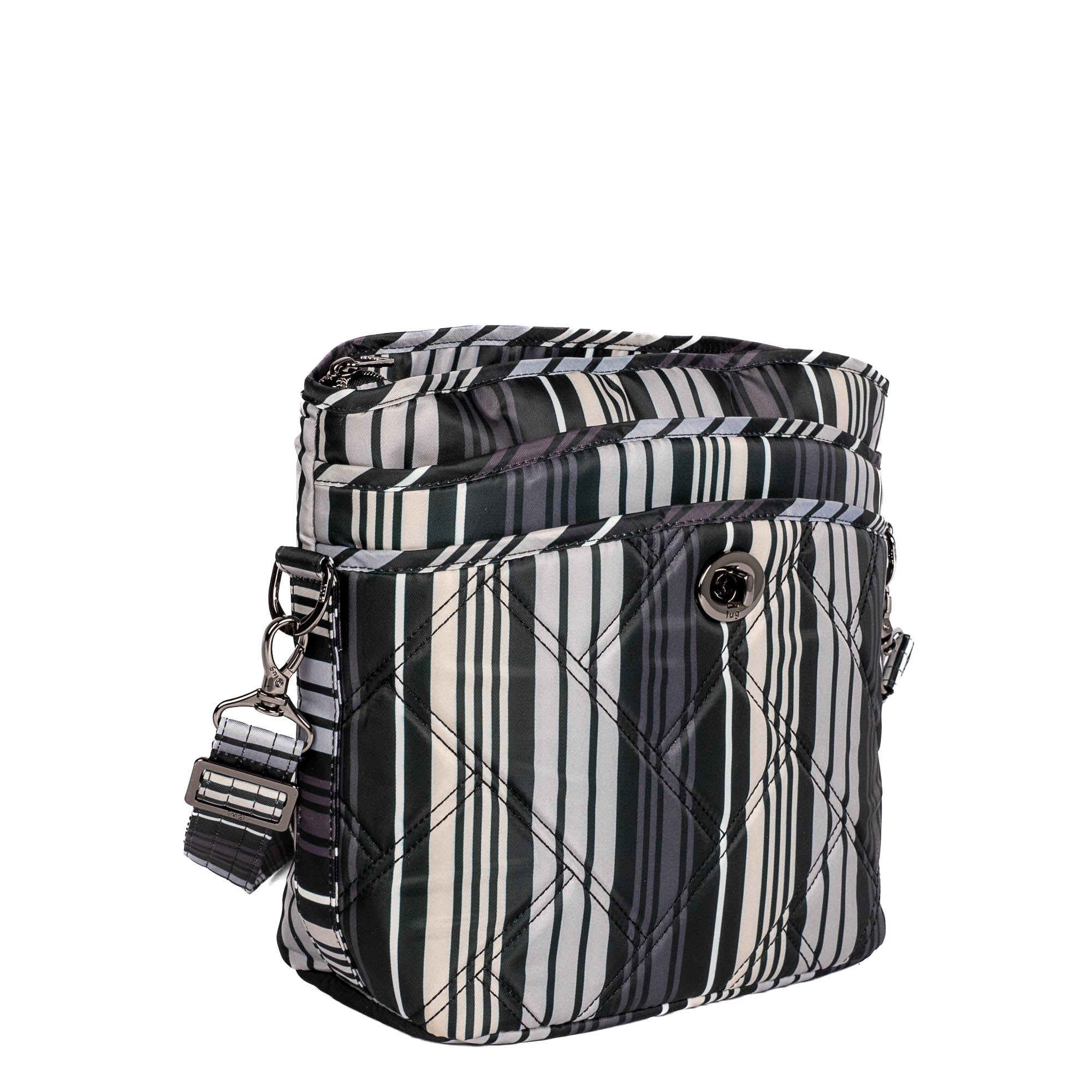 Adagio Shoulder Bag - LOVE STRIPE BLACK (CLOVER MIDNIGHT) - AdagioSE_LoveStripeBlack_02